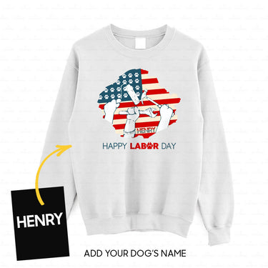 Personalized Dog Gift Idea - Happy Labor Day For Dog Lovers - Standard Crew Neck Sweatshirt